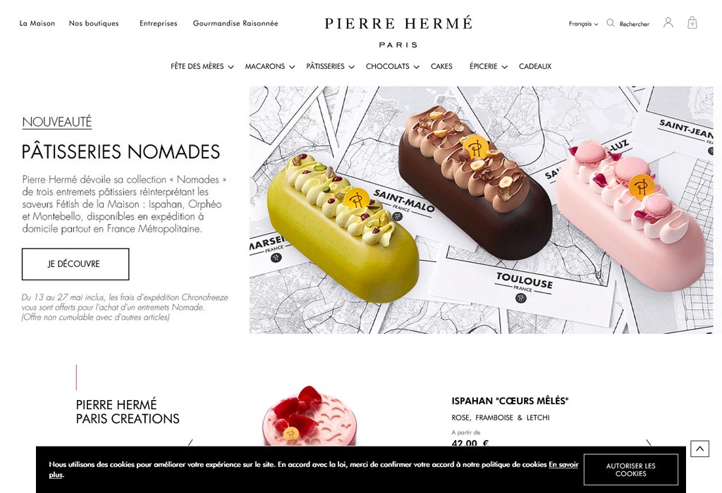 website of Pierre Hermé