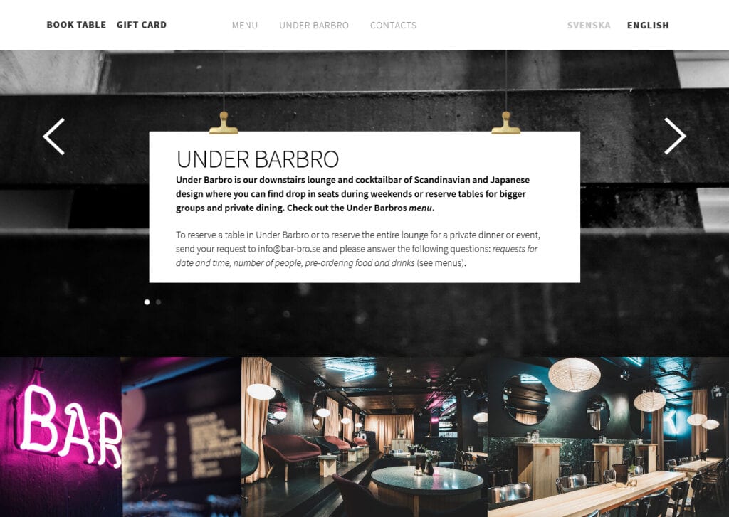 Website image of Bistro Barbro