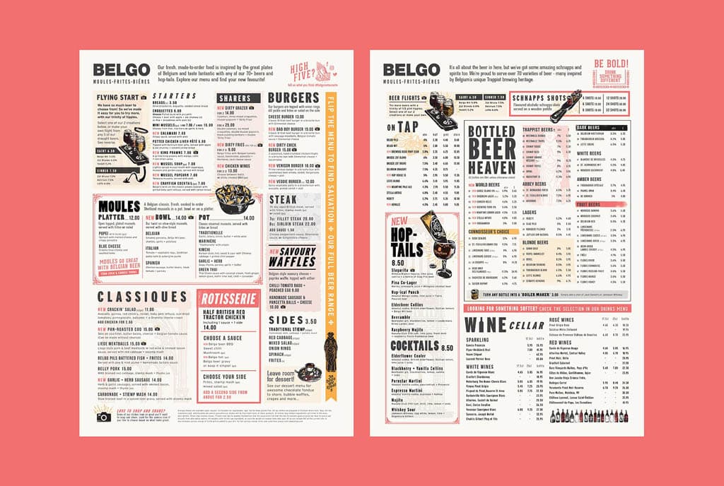 Belgo Bar & Restaurant Menu by Eat With Your Eyes