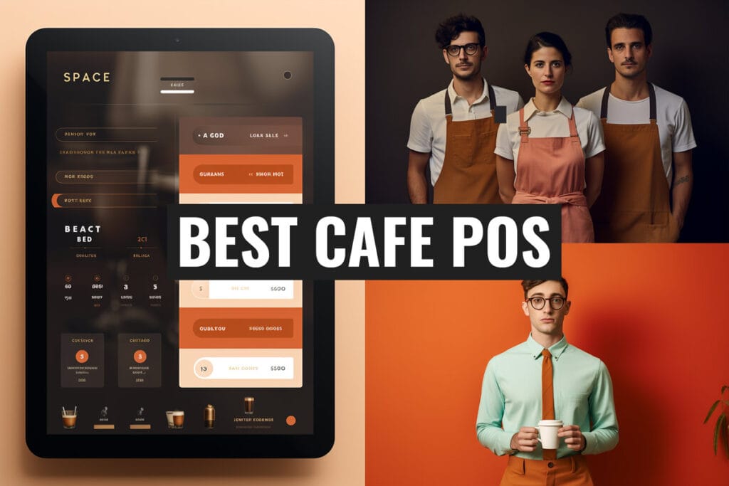 POS device and 4 baristas