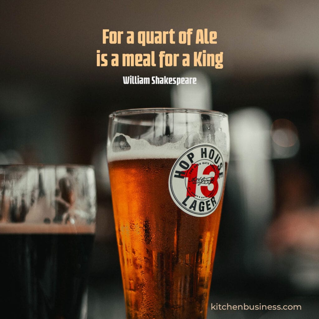Beer and brewery quote by Shakespeare