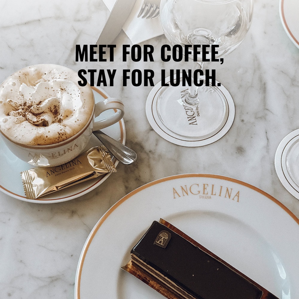 Meet for coffee, stay for lunch.