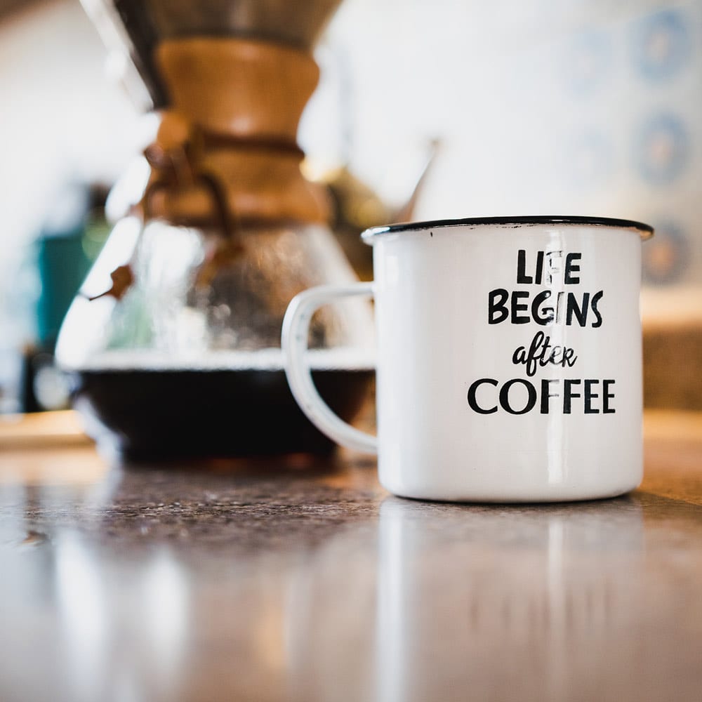Coffee slogan - Life begins after coffee