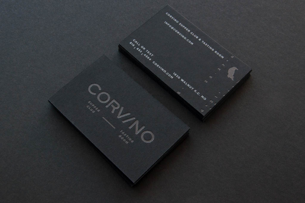 Corvino Supper Club business cards