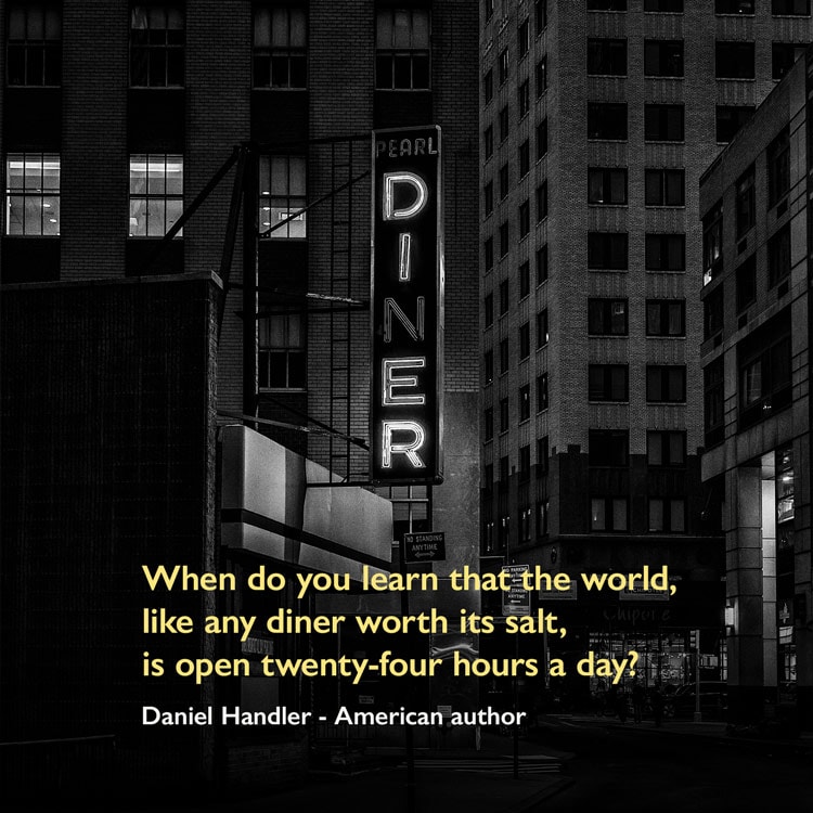 Diner quote by Daniel Handler