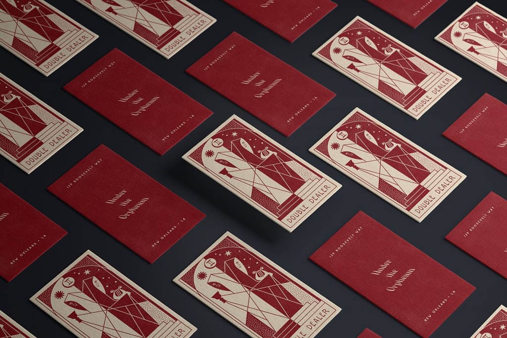 Double Dealer Cocktail Bar Business Cards