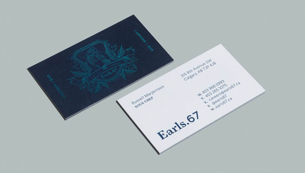 Earls. 67 – Business Card Design by Glasfurd Walker