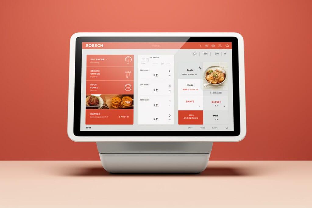 Photo illustration of a restaurant POS terminal