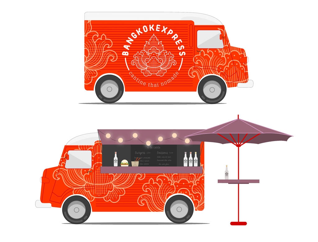 Bangkok Express food truck branding