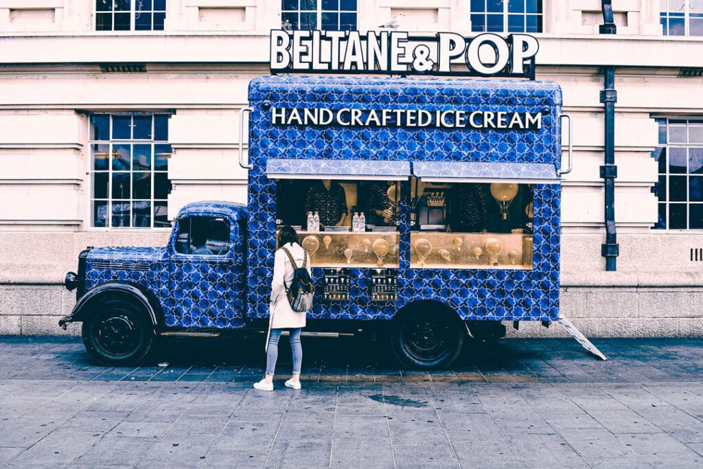 Food truck ice cream handcrafted