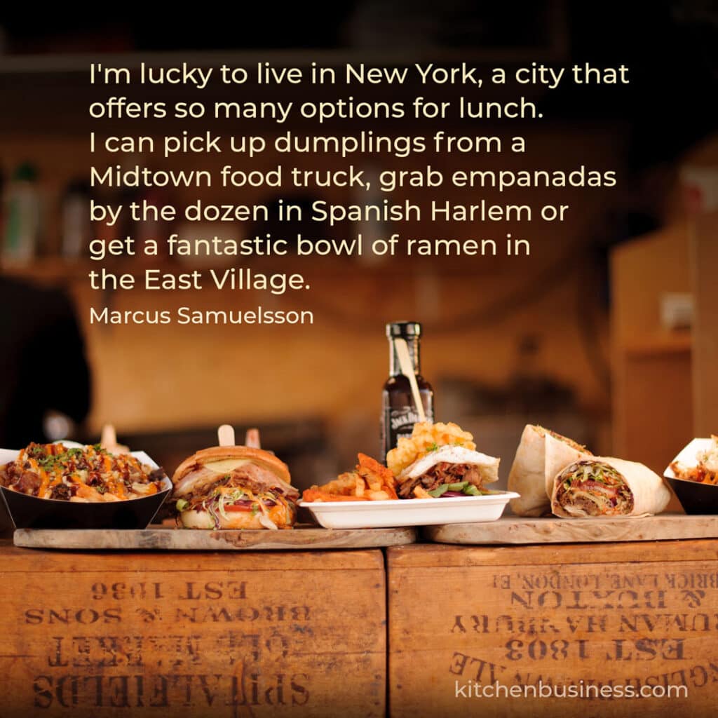 Food truck quote by Marcus Samuelsson