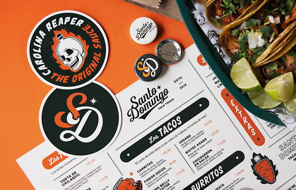 Santo Domingo Taco Truck branding