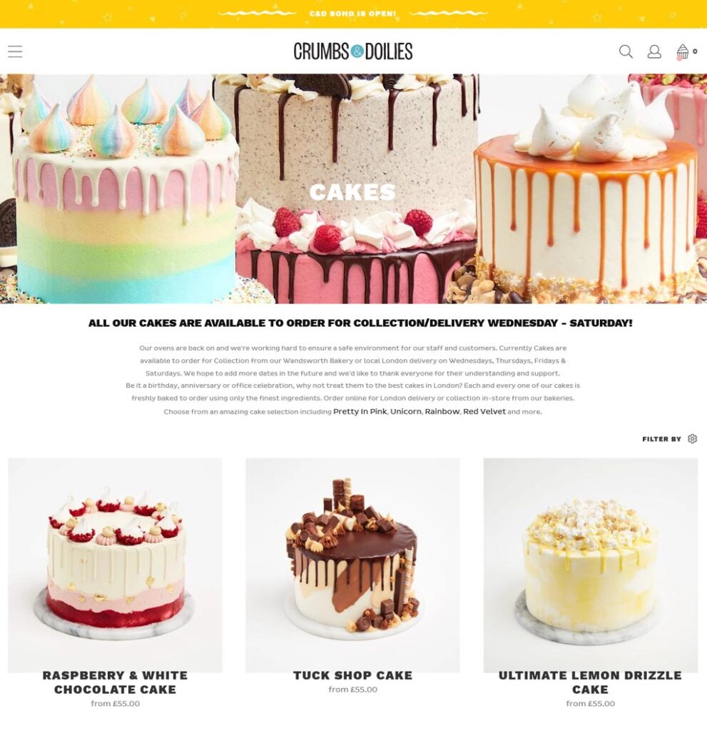 website example image of Crumbs & Doiles