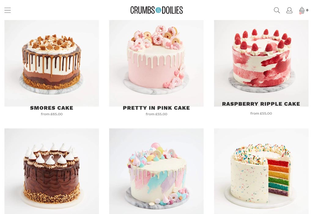 website example image of Crumbs & Doiles