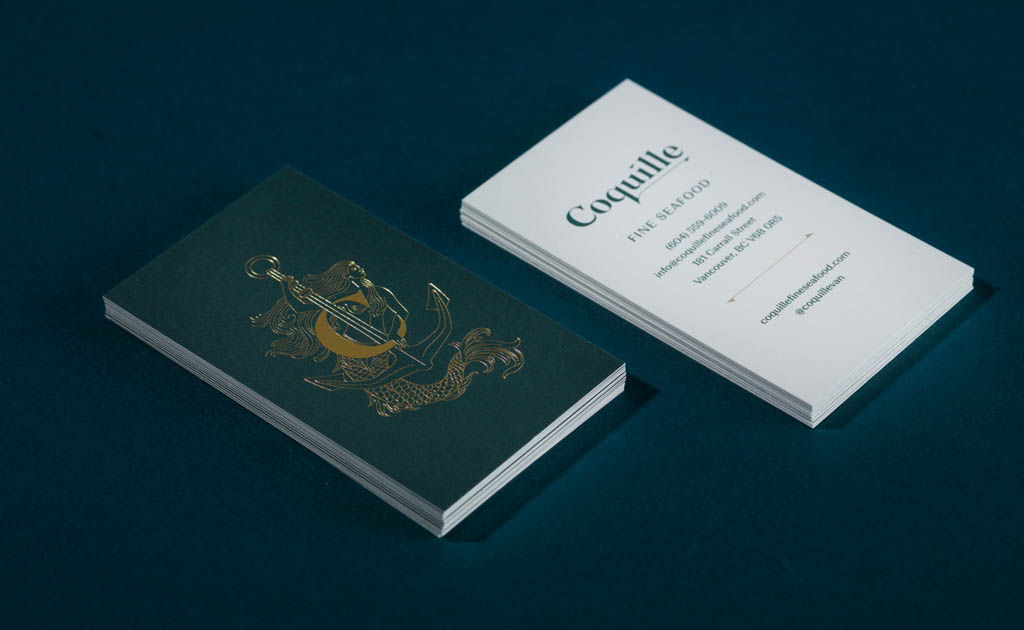 Coquille Seafood Restaurant – Business Card Design by Glasfurd Walker