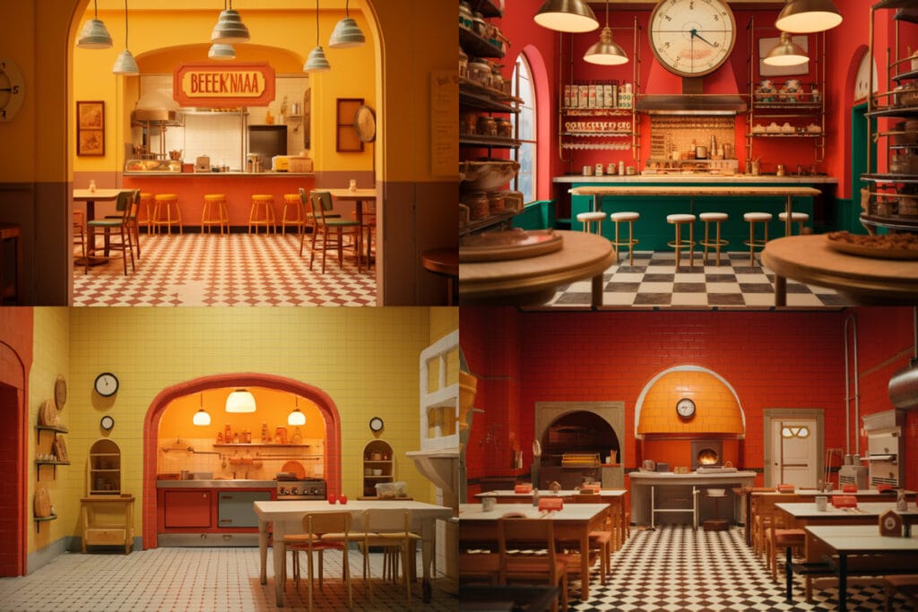 Illustrations of pizza interiors
