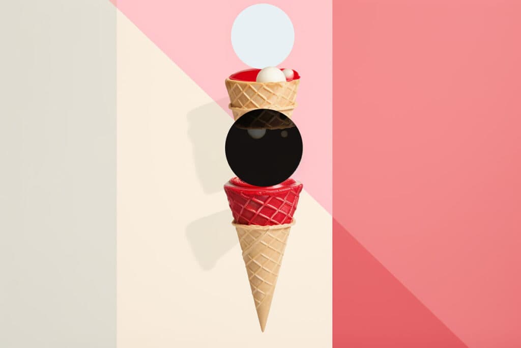 illustration of ice cream cones