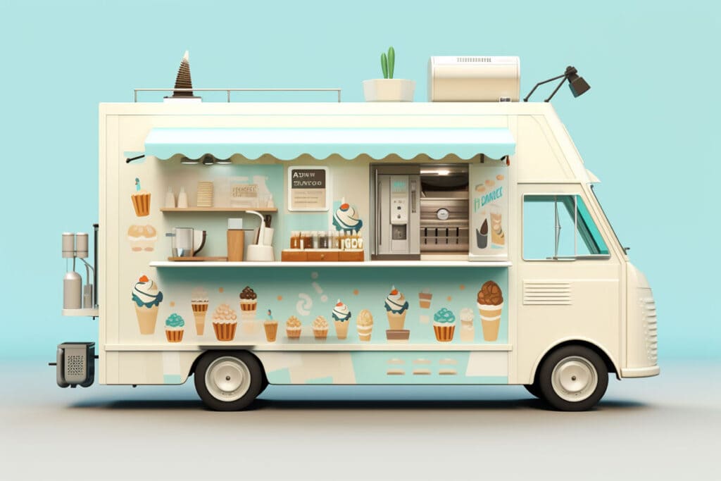 illustration of an ice cream truck