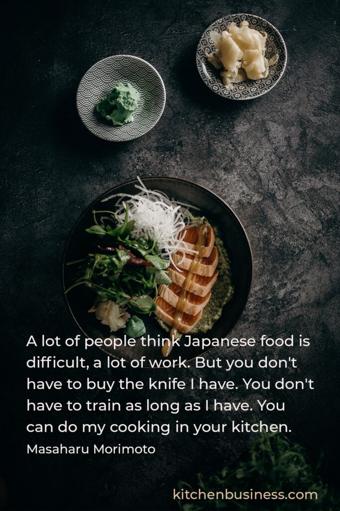 Japanese food quote by Masaharu Morimoto