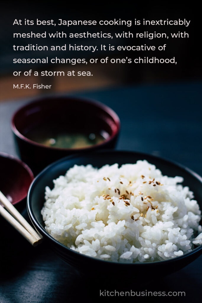 Japanese food quote by M.F.K. Fischer