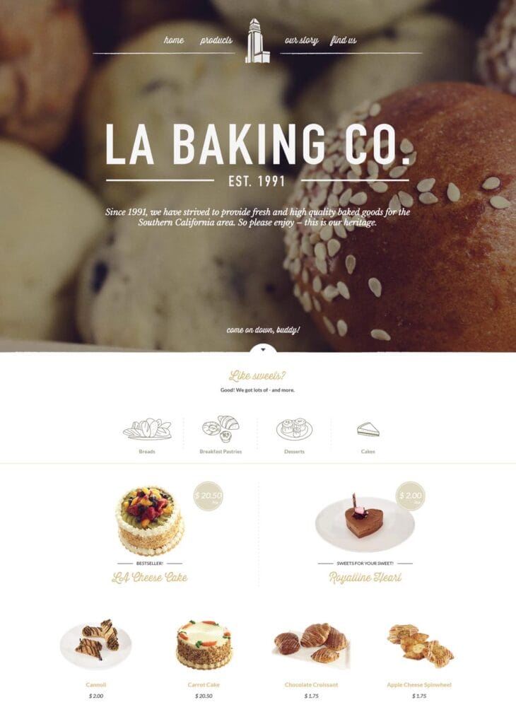 website image of LA Baking Co.