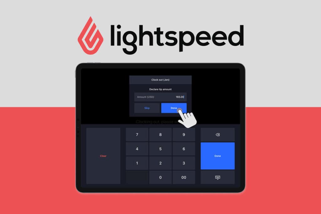 graphic showing Lightspeed logo above an iPad