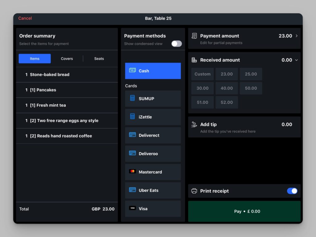 Lightspeed payment processing