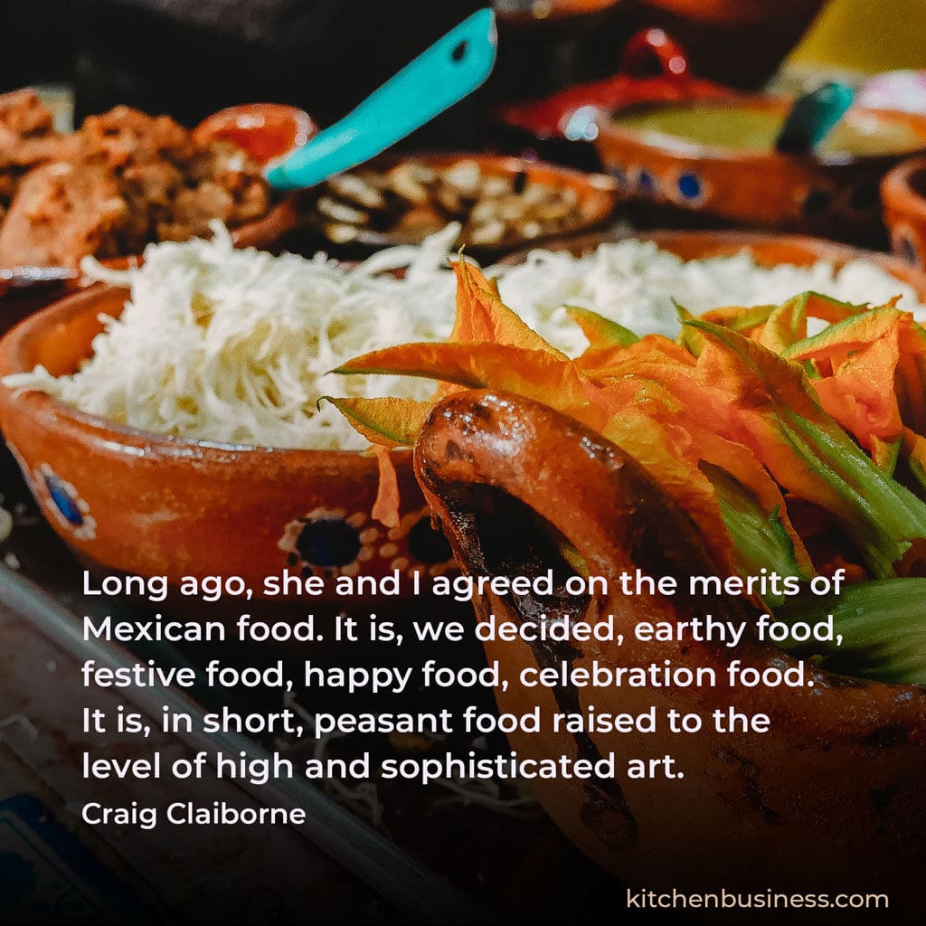 Mexican food quote by Craig Claiborne