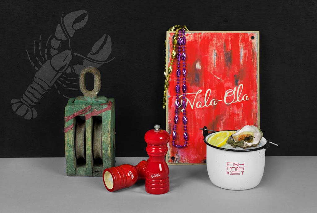 Nola -Ola Fish Market - Restaurant Branding by Bienal MX