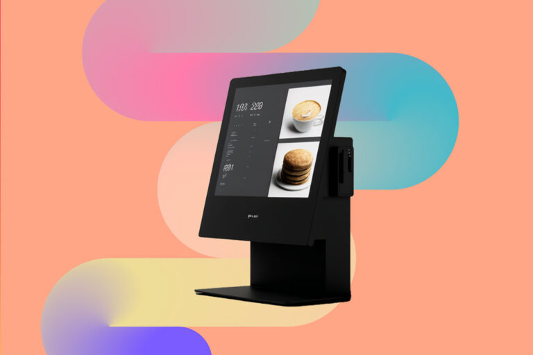 Illustration of a POS system for a restaurant