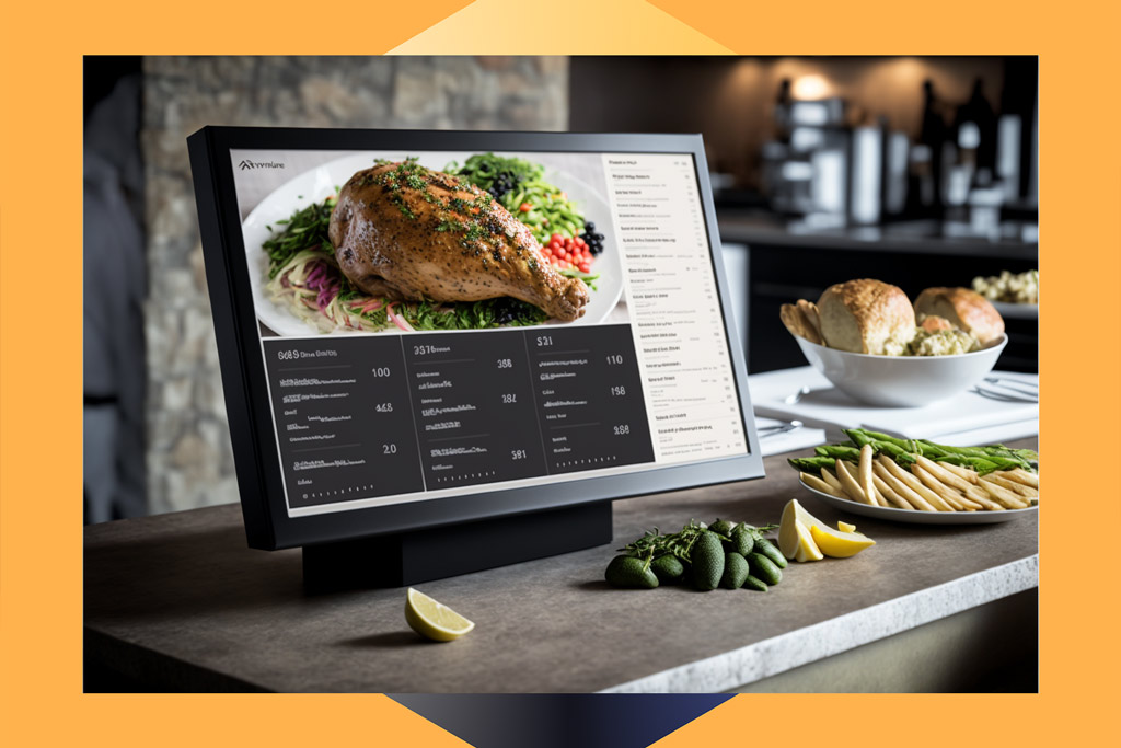 Image of a Kitchen Display System on the counter of a restaurant