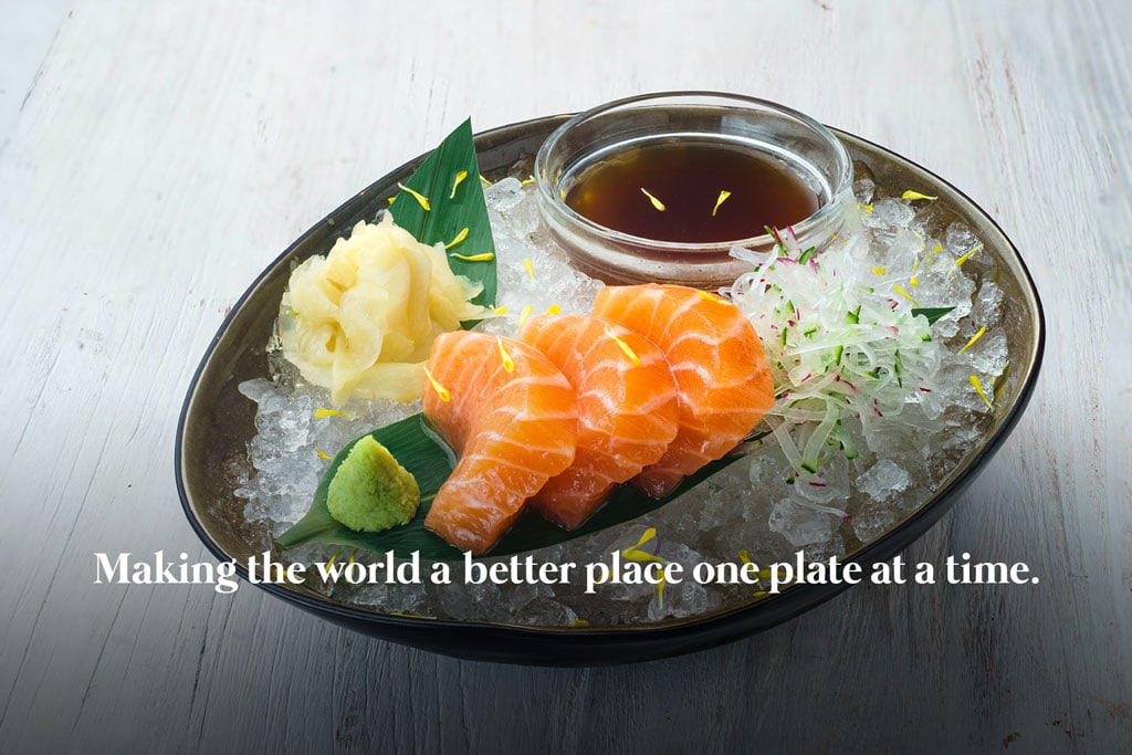 Making the world a better place one plate at a time. - Restaurant slogan