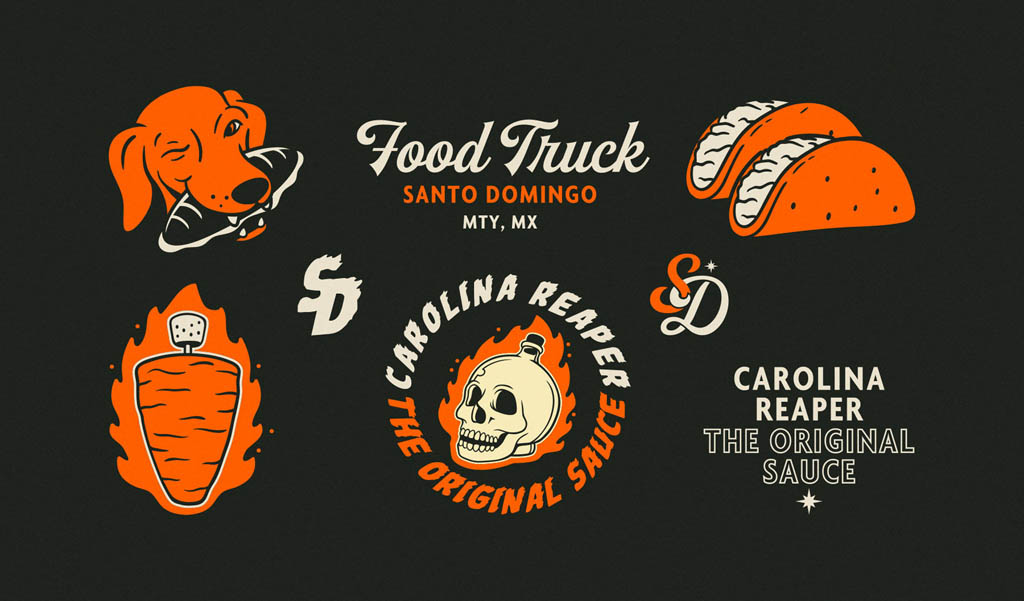 Santo Domingo Taco Truck branding