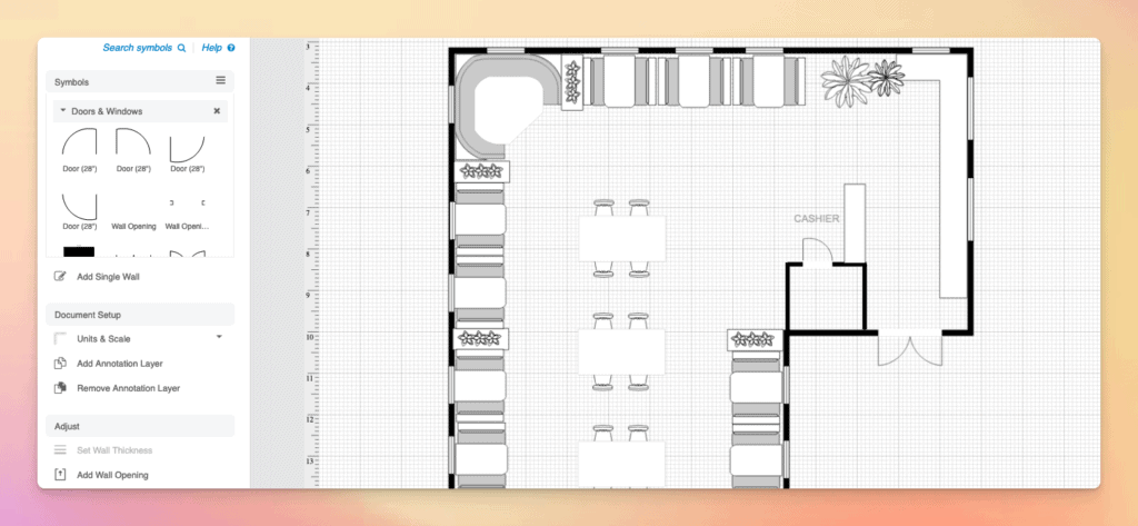 business plan floor plan layout