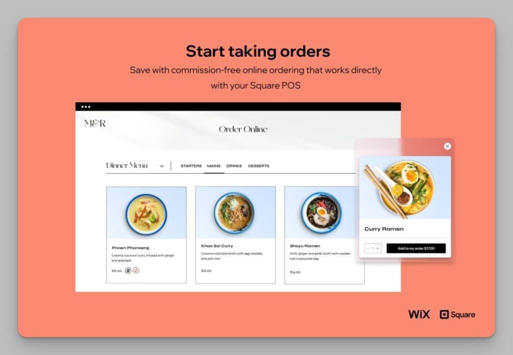 Wix and Square integration