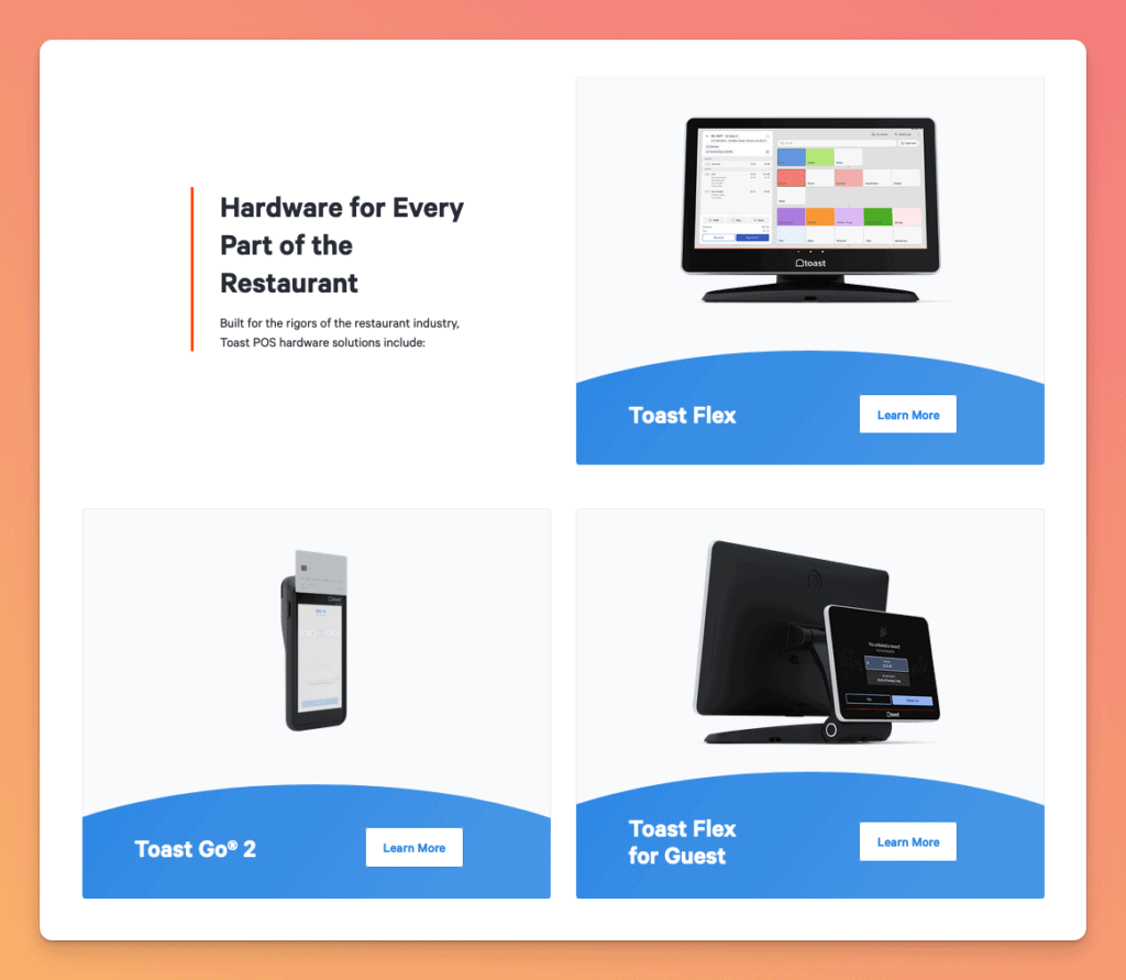 Toast POS hardware