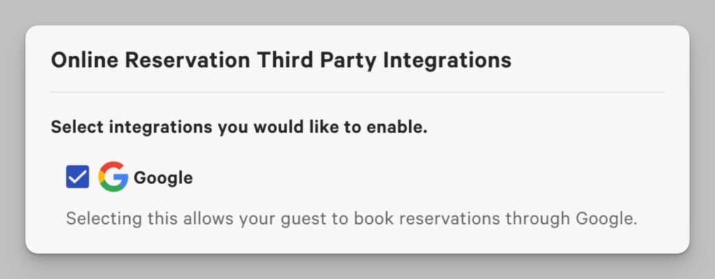 Toast third party integrations screenshot