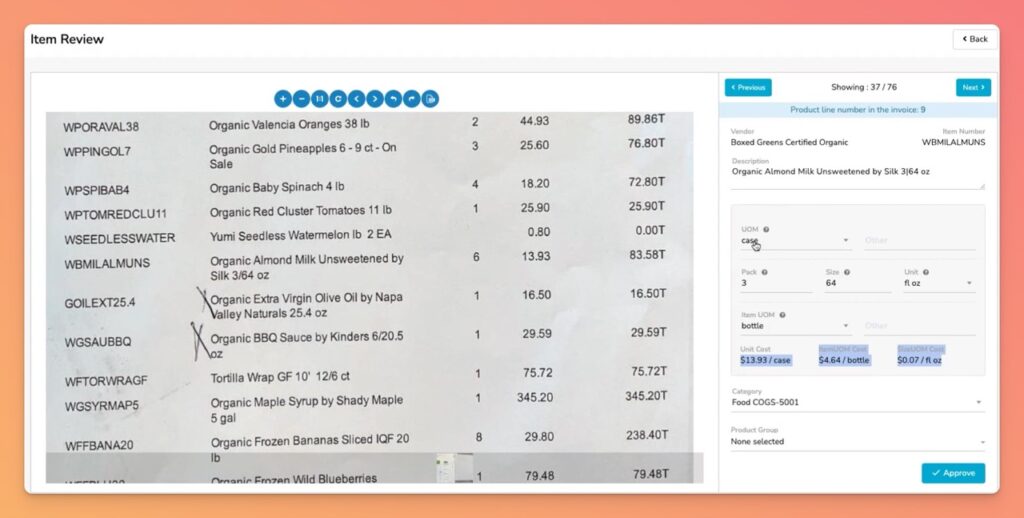 screen shot of the Toast POS dashboard showing xtraCHEF feature