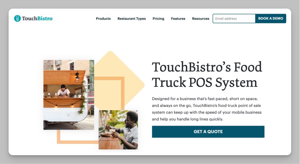 TouchBistro POS for food trucks website