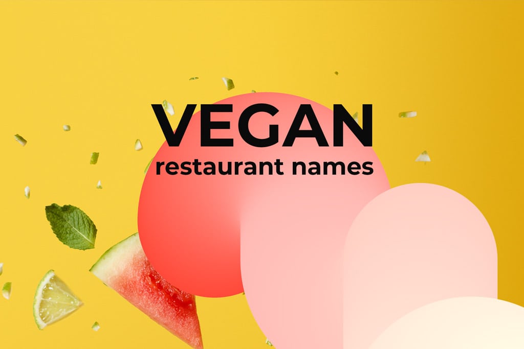 An image illustrating vegan restaurant names