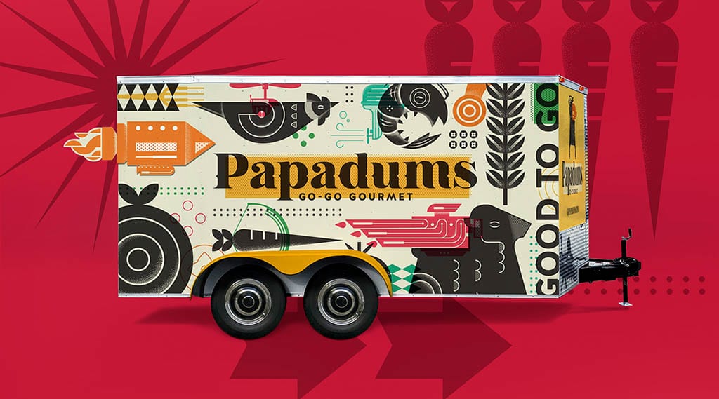 Papadums Indian Food Truck design