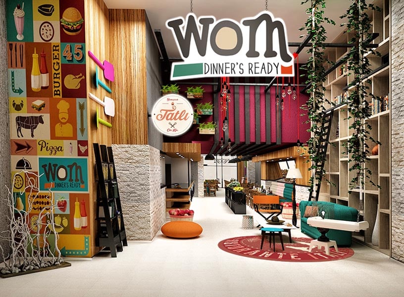 Wom Cafe Restaurant by Kraf&Co Design Studio