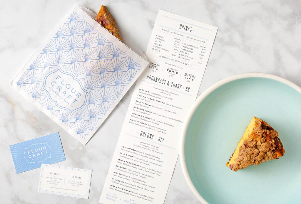 Flour Craft Bakery & Café - Menu Design by Bootjack Design