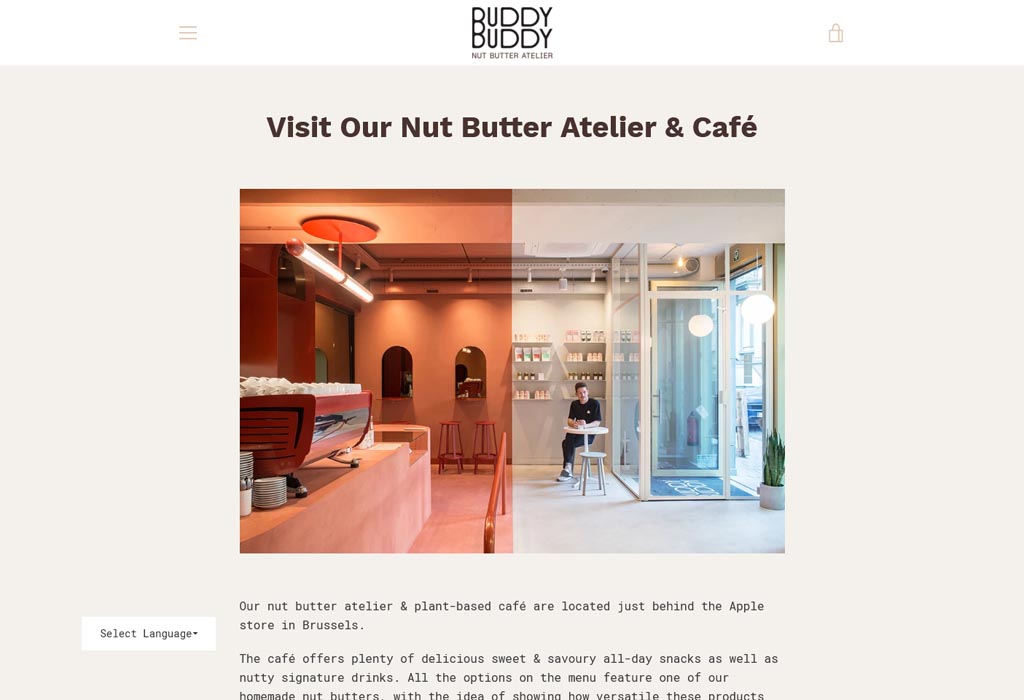 Website image of Buddy Buddy Cafe