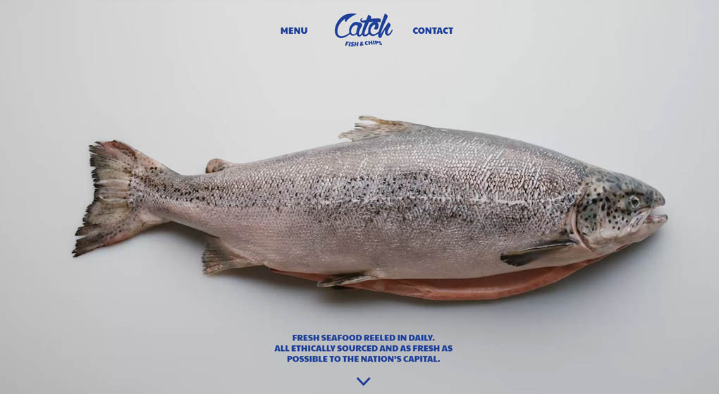 Catch is located in Canberra. Restaurant Website Design 