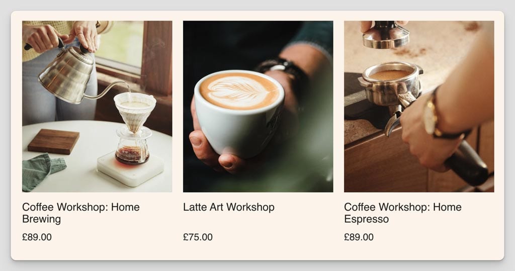 Climpson & Sons coffee workshops website