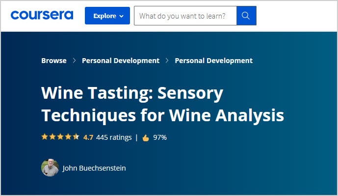 UC Davis - Wine Tasting: Sensory Techniques for Wine Analysis website