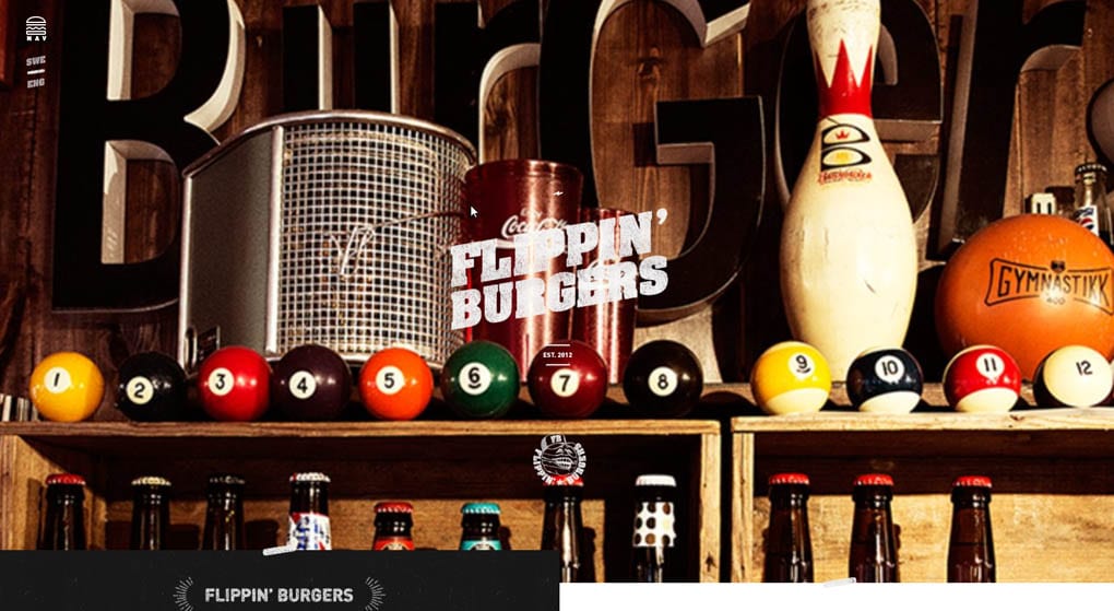 Flippin' Burgers Restaurant Website Design 