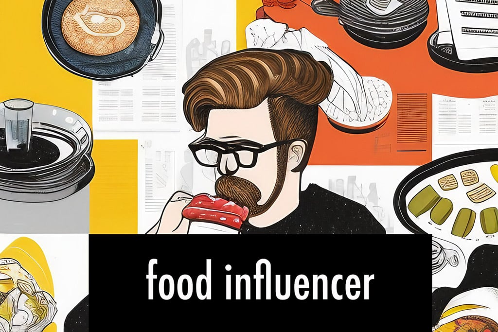Image illustrating a food influencer