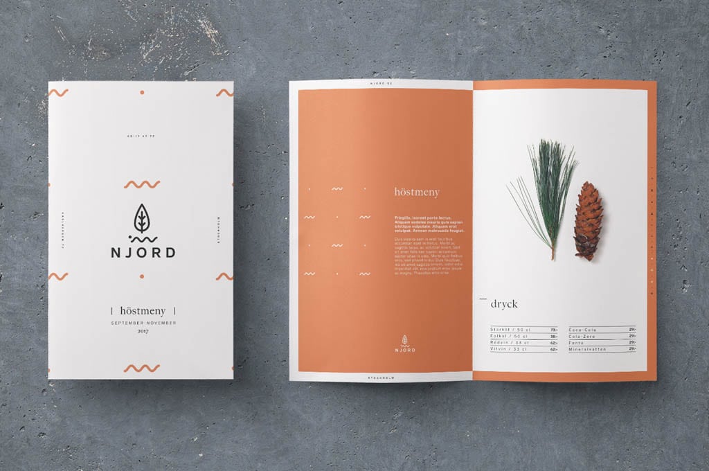 Njord Organic Restaurant -Menu by Nicklas Hellborg